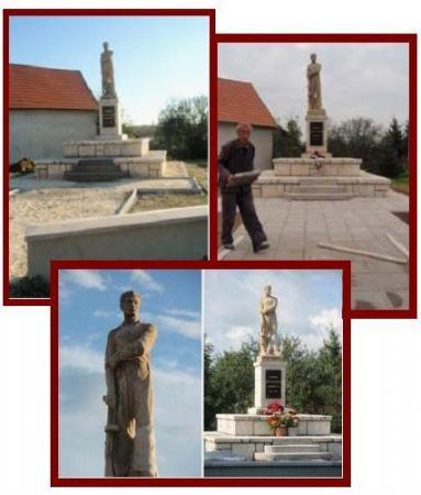 foto: práce  v&nbsp;okolí pomníka a&nbsp;socha partizána po&nbsp;rekonštrukcii