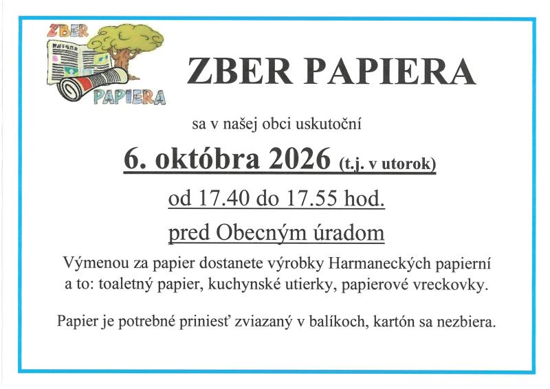Zber papier 1